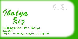 ibolya riz business card